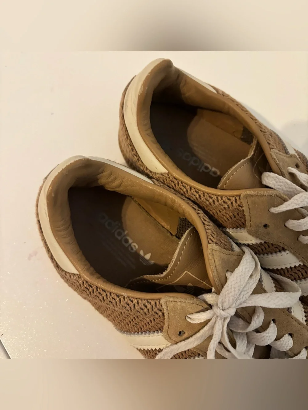 Adidas Samba OG Cardboard Brown Knit and White Men's Size 6